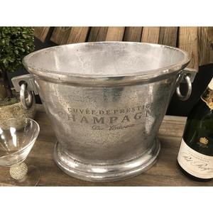 Refroidisseur à vin de grande capacité (7 litres) avec poignées annulaires, design durable de qualité alimentaire, refroidisseur à champagne fait main pour bar et fêtes - Product Image 1