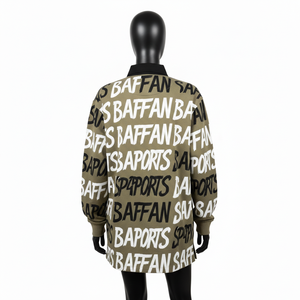 Maillot de rugby pour femme en coton lourd, jersey tricoté, vert olive, panneaux de col noirs, impression de logo personnalisé, maillot de rugby pour femme en coton - Product Image 2