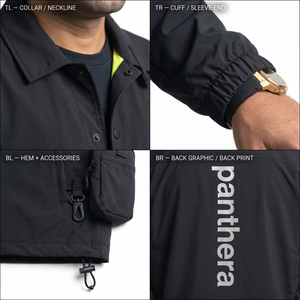 เสื้อแจ็คเก็ตโค้ชแบบโมดูลาร์สำหรับผู้ชาย Custom Techwear - เสื้อกันลมไนลอนริปสตอป 3 ชั้น กันน้ำ ผลิตจากโรงงาน Sialkot ไซส์ 4XL - Product Image 4
