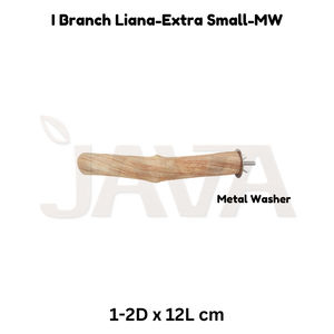 Perchoir pour oiseaux Javawood écologique, léger et durable, fabriqué en Indonésie avec une branche en bois de liane, modèle I, branche liane XS MW - Product Image 2