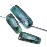 Vente en gros de pierres précieuses émeraudes brésiliennes de qualité supérieure, forme fantaisie, facettées, vert naturel, taille rose, pour la fabrication de bijoux DIY