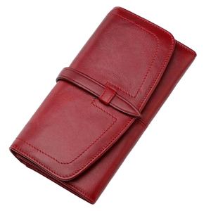 Premium Vintage Genuine Leather <b>Womens</b> Long <b>Wallet</b> RFID Blocking Zipper Clutch <b>Purse</b> Linen Eco-Friendly Custom Logo Available - Product Image 5