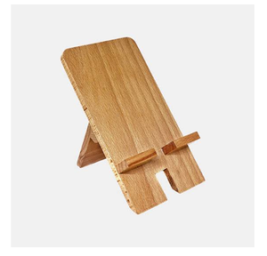 Support de téléphone en bois, forme triangulaire, fait main, finition de qualité supérieure, artisanat naturel, idéal pour offrir en cadeau à la fête des mères et des pères. - Product Image 4