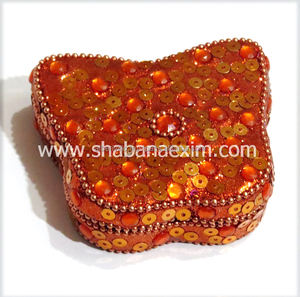 Boîte à Bijoux Décorative en Métal en Forme de Cœur avec Paillettes, Organisateur de Bijoux pour Cadeau Souvenir Personnalisé et Décoration Intérieure - Product Image 2