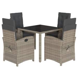 Conjunto de Comedor para Jardín en Gris Oscuro - Product Image 2