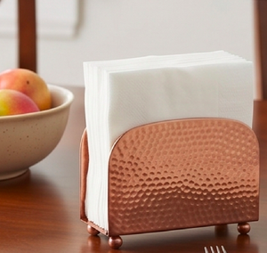 Porta Servilletas de Metal Martillado en Cobre Sólido con Diseño Elegante, Perfecto para Decoración de Mesa y Hogar - Product Image 5