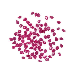 Rubis naturels de Bangkok, formes poire calibrées 3x4mm, pierres précieuses de rubis naturelles facettées en vrac pour la fabrication de bijoux, prêtes à l'emploi - Product Image 2