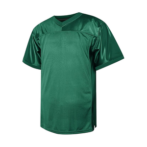 Maillots de football vintage américains personnalisés sur mesure, en maille tricotée oversize, col montant, coupe courte et carrée, respirants - Product Image 2