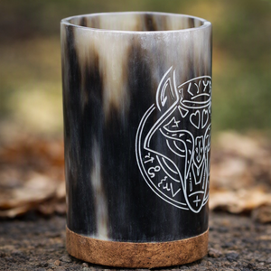 Verre à shot artisanal écologique en corne avec motif loup rustique, forme cylindrique, pour le camping et l'extérieur, de REHMAN CRAFT - Product Image 5