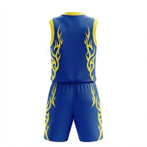 Conjunto de Camiseta de Baloncesto Personalizada para Adultos Unisex, Amarillo y Azul Marino, Cuello en V, Manga Larga, Número 10 con Impresión Digital, Transpirable y de Secado Rápido - Product Image 3