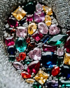 Luxury 925 <b>Silver</b> Moissanite Heart Pendant Necklace With Colorful Gemstone Inlay Themed Pendant Iced Out HipHop Pendant For Gift - Product Image 2