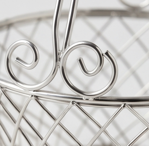 Elegant Metal <b>Wire</b> <b>Storage</b> <b>Basket</b> with Handle For Home Decoration And Neatening Multi Purpose Use Stylish Home Accent - Product Image 3