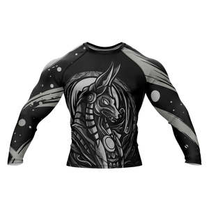 High Quality Men's Rush Guard Set MMA BJJ Grappling Anti-UV UPF50+ Polyester/Nylon Quick Dry Breathable Compression <b>Long</b> <b>Sleeve</b> - Product Image 1