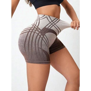 Shorts de sport taille haute en tissu Oxford imperméable avec nœud en dentelle, tricotés, respirants, en coton élasthanne, taille élastique, bouton classique pour femme - Product Image 5
