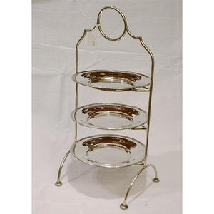 Table Accessories Fruits Cupcake Dessert Display Stand Stainless Steel Round <b>Plates</b> 3 Tier Cake Stand For Baby <b>Shower</b> Parties - Product Image 2
