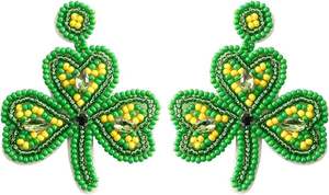 Colorful Beaded Heart <b>Drop</b> Earrings Bohemian Style Statement Jewelry for Women Party Fashion Dangle Earrings - Product Image 3
