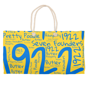 Sac de voyage bleu or uni, grand format, pour week-end, cadeau pour demoiselle d'honneur, maman, sac de plage jaune - Product Image 1