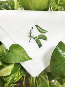 Serviettes de table en coton brodé carrées classiques personnalisées, réutilisables, durables, lavables, avec ourlet festonné, pour dîners, mariages et fêtes - Product Image 2