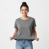 T-shirts décontractés surdimensionnés pour femmes, respirants, infroissables, personnalisables, en Spandex/Polyester de haute qualité, manches trois quarts longues