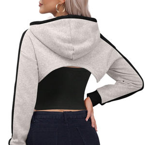 Sudadera con Capucha Corta de Invierno para Mujer, de Alta Calidad, con Diseño Personalizable, Transpirable, Estilo Urbano - Product Image 2