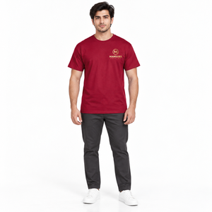 T-shirt décontracté premium 240 GSM en jersey simple 100% coton, finition lavée, impression logo DTF, coupe classique, manches courtes - Product Image 2