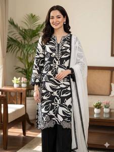 Trendy <b>Women</b> A-Line Printed <b>Kurta</b> And Pant Set With Dupatta - Product Image 3
