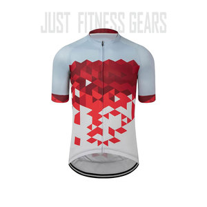 Maillot de cyclisme à imprimé géométrique, chemise de cyclisme colorée, maillot de sport d'été, maillot de cyclisme à manches courtes - Product Image 1
