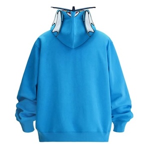 Hoodie surdimensionné personnalisé avec logo, fermeture éclair intégrale, style streetwear, pour hommes, avec trous pour les yeux, broderie chenille, logo personnalisé - Product Image 2