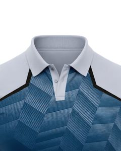 Camiseta polo de entrenamiento deportivo avanzado para hombre, tela de alta calidad con control de humedad, secado rápido, transpirable, elástica, diseñada para el gimnasio. - Product Image 3
