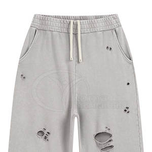 Pantalones Deportivos con Logo Personalizado, Estilo Vintage, Desgastados por el Sol, de Algodón y Felpa, para Hombre - Product Image 5