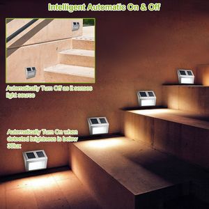 Confezione da 2 Lampade da Parete per Esterni Impermeabili con Accensione/Spegnimento Automatico, Luce Solare a 2 LED per Gradini - Product Image 6