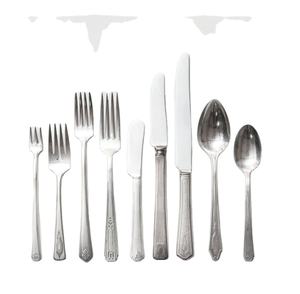 Utensilios de cocina, juego de cubiertos grandes y bonitos, artículos de plata de acero inoxidable puro de alta calidad, superventas - Product Image 1