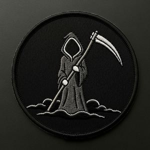 Patch thermocollant personnalisé œil vert avec cercle pupillaire effet goutte, badge brodé, style horreur gothique, broderie machine, applique à coudre - Product Image 3