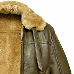Classic Winter Real Leather Shearling <b>Fur</b> <b>Jacket</b>/Real Green Sheepskin Winter <b>Jacket</b> Latest Sheepskin <b>Fur</b> <b>Jacket</b> for Men - Product Image 4