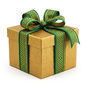 ริบบิ้นผ้าตกแต่งสีเขียวทองขนาด 31 มม. จากนีลคามัล อินดัสทรีส์ สำหรับงานออกแบบเสื้อผ้า งานฝีมือ และบรรจุภัณฑ์ - Product Image 1