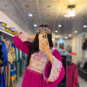 ชุดเดรสกูจิอัฟกันคุณภาพสูง ขายส่ง เสื้อผ้าพื้นเมืองแบบดั้งเดิม ชุดเดรสกูจิชนเผ่าทำมือสำหรับผู้หญิง ปี 2026 - Product Image 3