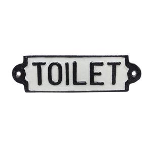 Rectangular Cast Iron Toilet Sign Door And Wall Mount Gneral Signs for Building Use Handmade Cheap Price Custom Plaque Decor - Product Image 2