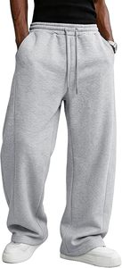 <b>Oversized</b> <b>Sweatpants</b> Men Custom Logo Heavyweight Fleece Joggers Regular Fit Elastic Waist Casual Breathable Streetwear Lounge - Product Image 6