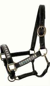 Cabestro de Cuero Genuino con Adorno de Piedras Swarovski Personalizado con Cobertura, Disponible en Todos los Tamaños - Product Image 4