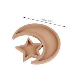 Plateau en bois gravé personnalisable pour la décoration de la maison, Ramadan Eid Mubarak - Product Image 1