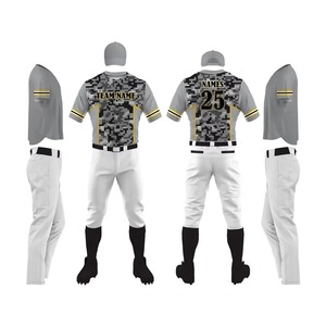 OEM Custom 180GSM Polyester Baseball Uniform Breathable Mesh Quick Dry UV Protection Team Wear High Quality Sublimated Sialkot - Product Image 3