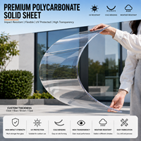 Panneaux en polycarbonate solide Bakway sur mesure, épais, échantillon gratuit, haute résistance aux chocs, résistant aux UV, plaque en PC