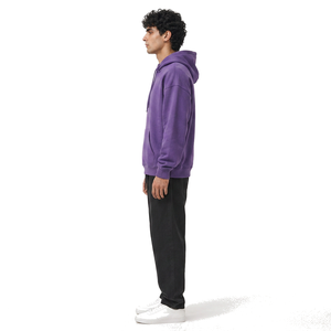 Sudadera con capucha personalizada para hombre, estilo oversized, de algodón y felpa, estilo streetwear, con logo bordado y etiqueta personalizada. - Product Image 5