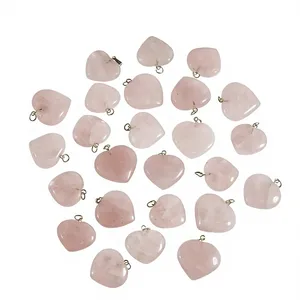 ALIZA AGATE EXPORTS จี้คริสตัลรูปหัวใจทำจากโรสควอตซ์ธรรมชาติ ขัดเงา สำหรับงาน DIY ตกแต่งบ้าน สร้อยคอ เครื่องประดับ ทำมือ - Product Image 4