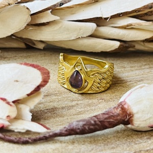 New Arrival Amethyst <b>Statement</b> <b>Ring</b> Ethnic Boho Brass Jewelry For Women Gold Plated <b>Statement</b> <b>Ring</b> Fashionable Wholesale <b>Ring</b> - Product Image 5