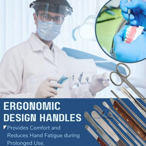 Juego de 10 Herramientas Manuales de Acero Inoxidable para Tallar Cera Dental, Espátula de Mezcla con Agarre Ergonómico, Juego de Cuchillos para Alginato, para Laboratorio Dental - Product Image 3