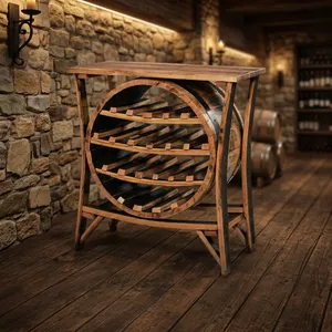 Vintage Wooden Counter <b>Bar</b> <b>Table</b> with Whisky Bottle Holder Rack Shelf Handcrafted Rustic Furniture for <b>Bar</b> Cafe Hotel Restaurant - Product Image 4