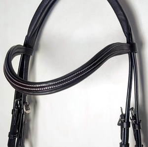 Bride de cheval en cuir argentin la plus vendue avec couture fantaisie avec circonférence de conception étroite matériel en acier inoxydable - Product Image 4
