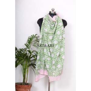 Pareo/Sarong 100% coton pour femme, imprimé à la main, confortable, léger, avec écharpe légère pour se couvrir. - Product Image 6