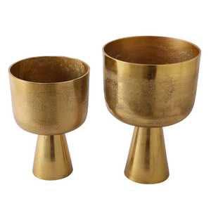 High Quality Aluminum Flower Pot Set Drainage Holes Powder Coated Minimalist Design Indoor Decorative Planter for Desktop Use - Product Image 4